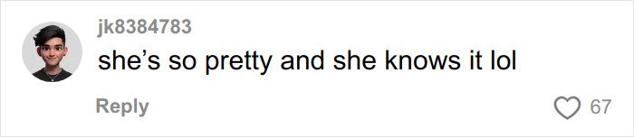 Screenshot of a social media comment praising appearance, related to ex-Disneyland Evil Queen and controversial firing discussion.