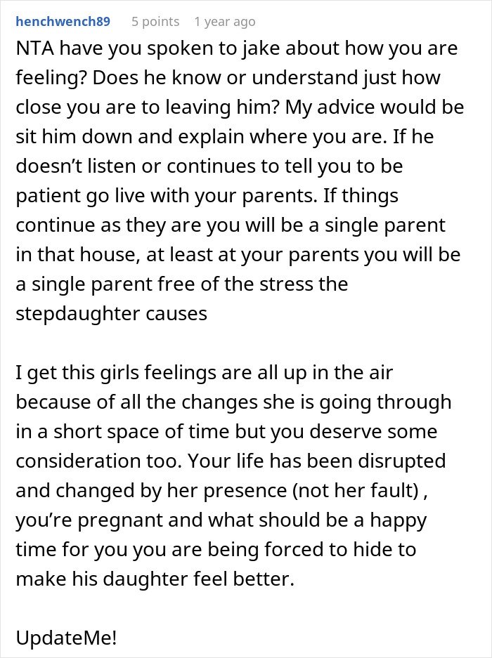 Screenshot of a Reddit comment discussing marriage stress after discovering a man has a 12-year-old daughter.