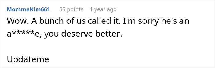 Screenshot of a Reddit comment expressing sympathy about a man’s marriage on the rocks after discovering a 12-year-old daughter.