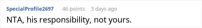 Screenshot of an online comment discussing a woman refusing to lend her new snow blower to a neighbor.