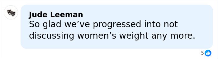 Screenshot of a social media comment responding to Margot Robbie gift story, highlighting women’s collective fury.