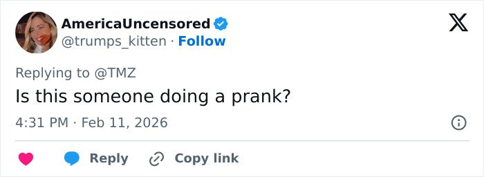 Tweet on a social media platform questioning the authenticity of a ransom note bitcoin demand as a possible prank.