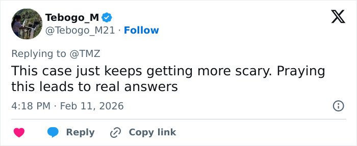 Screenshot of a social media post reacting to a ransom note demanding Bitcoin linked to Nancy Guthrie case.