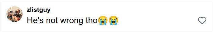 Comment on social media reading He's not wrong tho with crying face emojis, related to Joe Exotic's Epstein files post trending online.