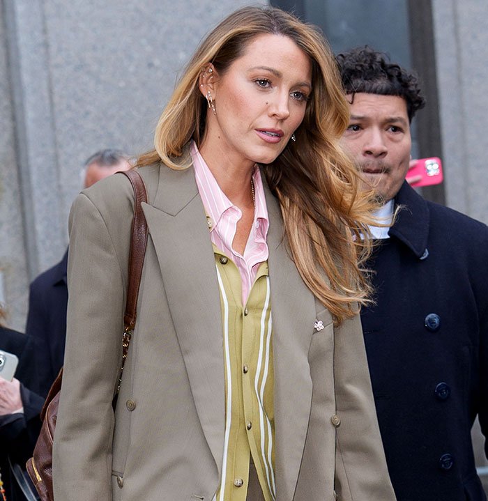 Blake Lively and Justin Baldoni facing awkward fashion faux pas outside court during their first legal showdown.