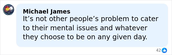 Comment by Michael James on misgendering incident involving a trans Olympian sparking heated online debate.