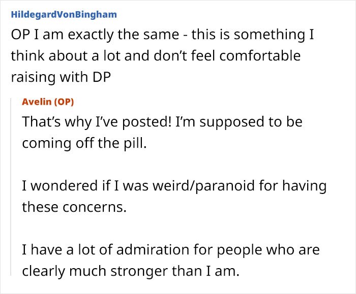 Online discussion about autism and motherhood, with a woman reconsidering becoming a mother due to cousin’s autistic kids.
