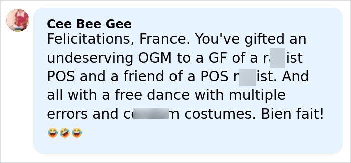 Comment criticizing French skater's win amid Olympics cheating scandal sparks heated online debate.