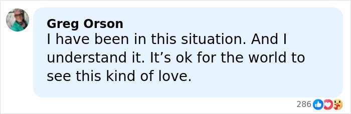 Comment by Greg Orson expressing empathy and understanding about love, reflecting Alfonso Ribeiro's emotional moment with James Van Der Beek.