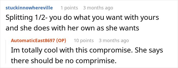 Discussion about taking care of wife's grandma and conflicts arising after revealing her will details online forum text.