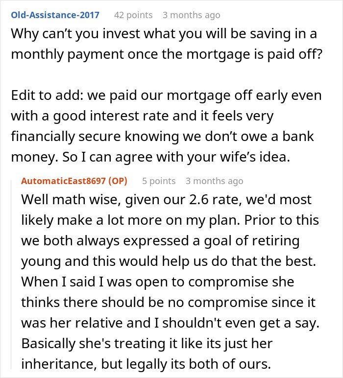 Conversation about caring for wife’s grandma and conflicts after discovering her will and inheritance rights.