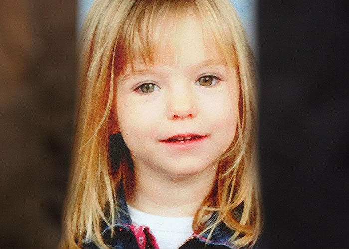 Young blonde girl smiling gently, image related to Madeleine McCann abductor sketch and Ghislaine Maxwell debate.