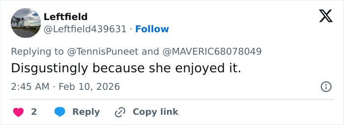Screenshot of a social media reply discussing Ghislaine Maxwell in the context of the Madeleine McCann abductor sketch debate.