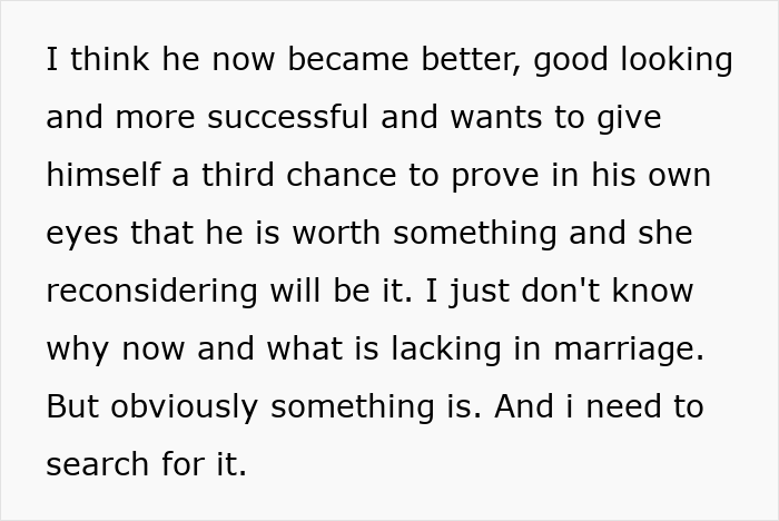 Text explaining a married man texting a woman he loved 15 years ago and reflecting on what is lacking in his marriage.
