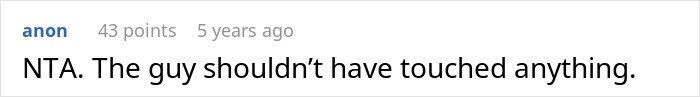 Screenshot of an online comment discussing a dispute involving a cheating ex-wife’s boyfriend and stolen expensive Lego sets.