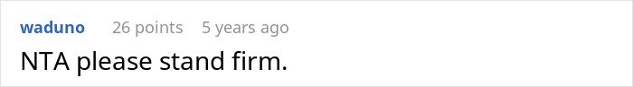 Screenshot of a social media comment urging to stand firm in a case involving cheating ex-wife's boyfriend stealing expensive Lego sets.
