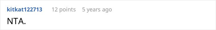 Comment on a forum post stating NTA, part of a discussion about cheating ex-wife’s boyfriend stealing expensive Lego sets and getting arrested.