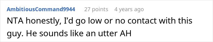 Screenshot of a Reddit comment criticizing a groom for pranking his brother-in-law’s girlfriend and refusing to accept responsibility.