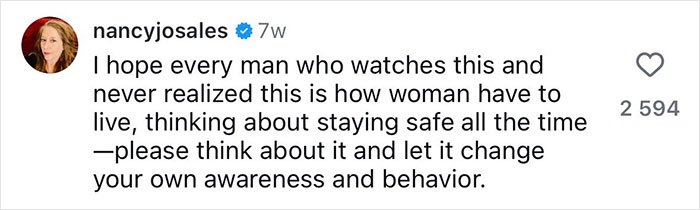 Tweet text from a verified user emphasizing the importance of safety tips for women and personal awareness.
