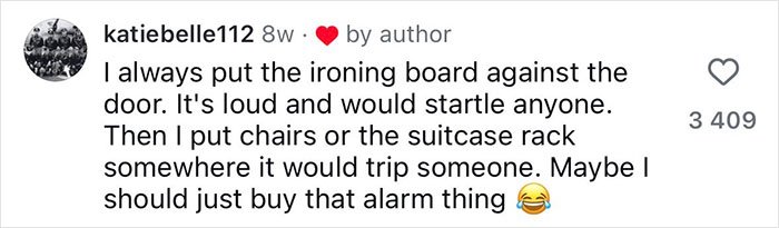 Screenshot of a social media comment sharing personal safety tips for women, from a former FBI agent’s advice.