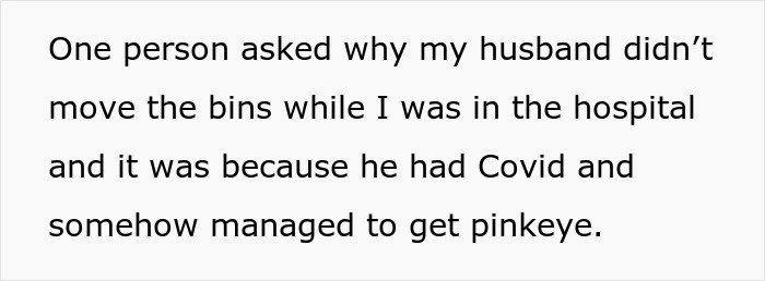 Text excerpt about husband missing chores due to illness with main SEO keywords CPS and new parents.