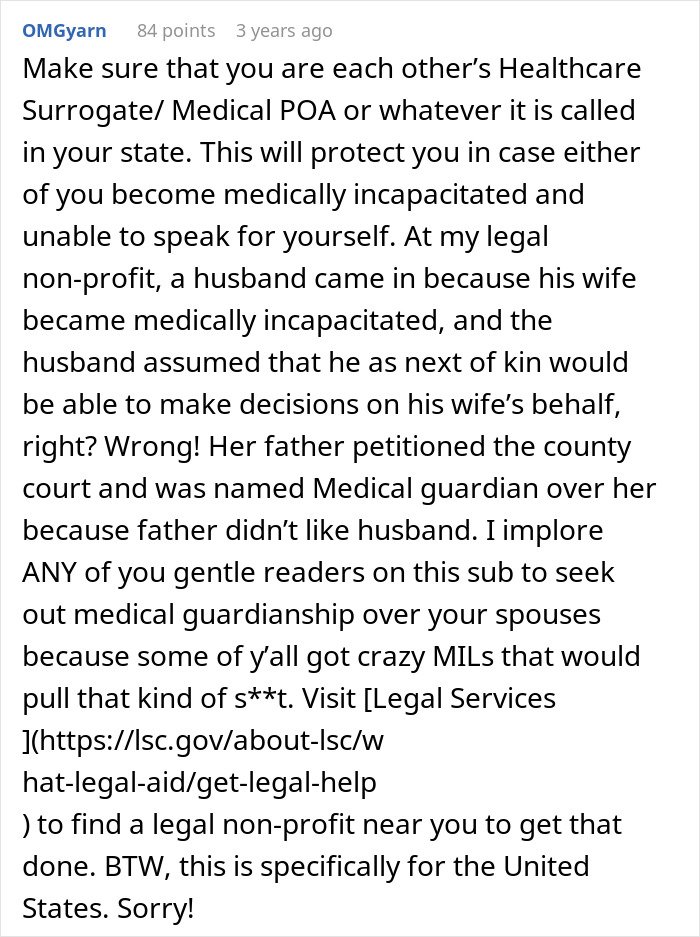 Comment warning about in-laws threatening CPS after declaring new parents’ home unacceptable and advising legal precautions.