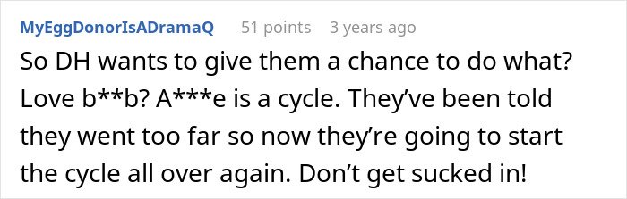 Screenshot of a Reddit comment discussing in-laws threatening CPS after declaring new parents’ home unacceptable.