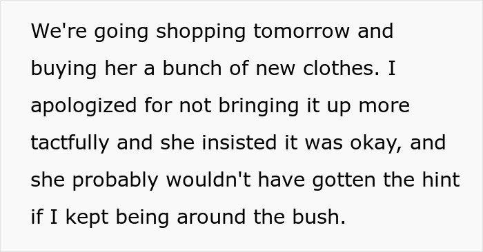 Man feels embarrassed by girlfriend’s style, addressing childhood trauma and planning to buy her new clothes.