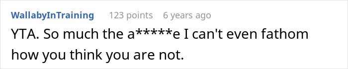 Screenshot of a comment from WallabyInTraining expressing strong disapproval, related to man feeling embarrassed by girlfriend’s style.