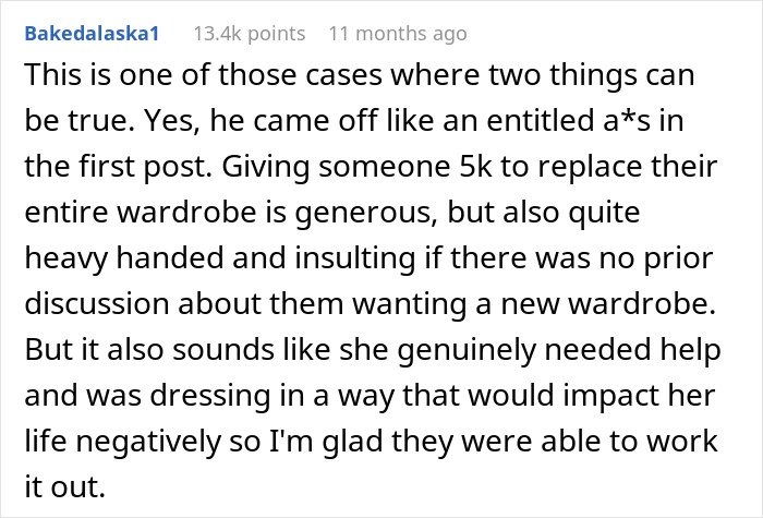 Man feels embarrassed by girlfriend’s style, triggering childhood trauma and wardrobe conflict discussion online.