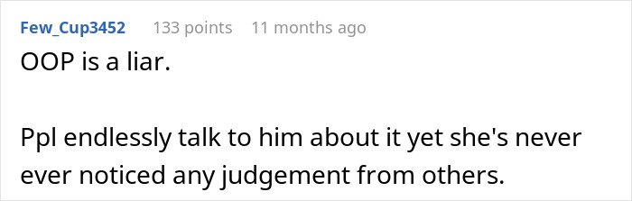 Screenshot of an online comment discussing embarrassment and childhood trauma related to girlfriend’s style and judgment from others.
