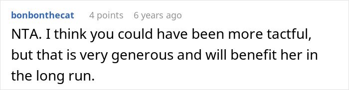 Comment on Reddit discussing a man feeling embarrassed by his girlfriend’s style and childhood trauma impact.