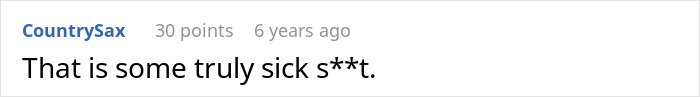Screenshot of a user comment reacting to a story about MIL pretending dog passed away to get rid of him.