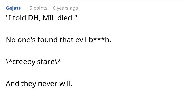 Screenshot of a forum post discussing a MIL pretending dog passed away to get rid of him and family finding him at shelter.