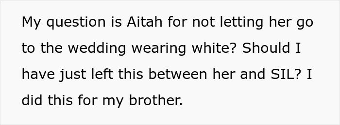 Text post discussing a husband leaving wife over her choice of what to wear to brother&rsquo;s wedding, causing a conflict.