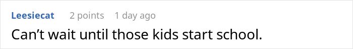 Screenshot of an online comment discussing family conflict after no consequences parenting causes issues between siblings.