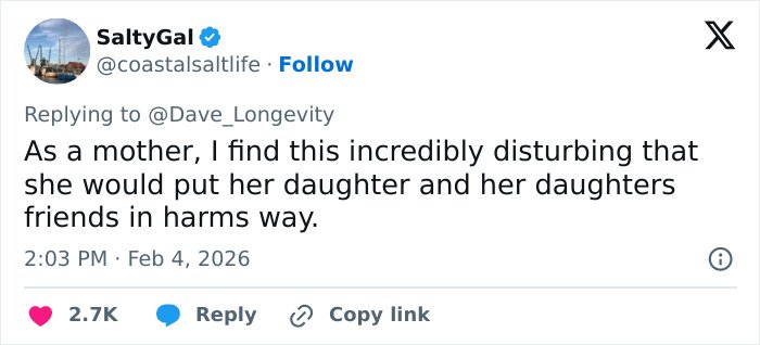 Screenshot of a tweet expressing concern about disturbing details regarding Epstein’s obsession with ex-girlfriend’s daughter.