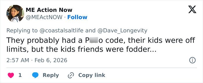 Screenshot of a tweet discussing disturbing details about Epstein’s obsession with ex-girlfriend’s daughter.