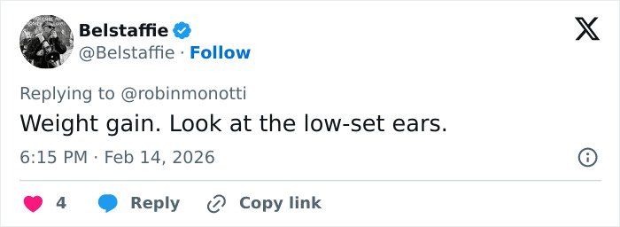 Screenshot of a Twitter reply discussing Ghislaine Maxwell&rsquo;s prison appearance in a viral theory about her weight gain.