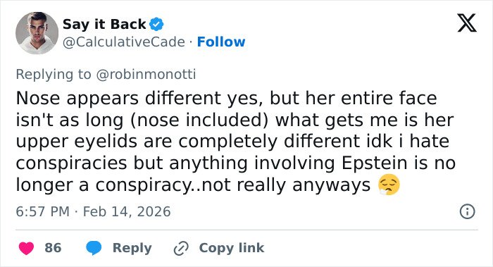 Tweet discussing differences in Ghislaine Maxwell&rsquo;s prison appearance sparking viral internet user conspiracy theories.