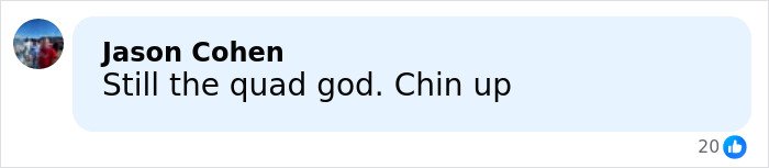 Comment on social media post expressing support for Olympic star Ilia Malinin after major defeat and troubling posts concern.