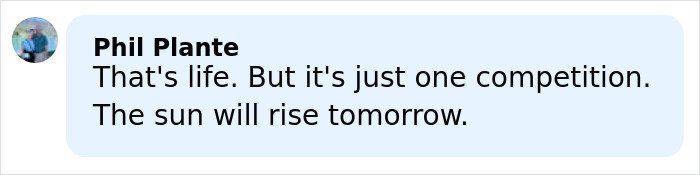Screenshot of a social media comment expressing support after Olympic star Ilia Malinin&rsquo;s major defeat and troubling posts concern.