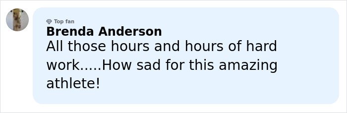 Comment from a top fan Brenda Anderson expressing concern over troubling posts on Olympic star Ilia Malinin&rsquo;s profile after defeat.