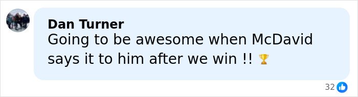 Comment from Dan Turner about McDavid in a hot-mic moment between Olympic hockey rivals sparking heated rivalry comparisons.