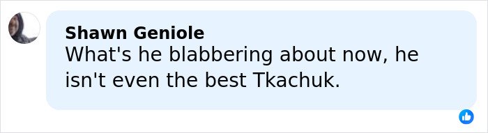 Comment by Shawn Geniole on social media discussing a hot-mic moment between Olympic hockey rivals sparking heated rivalry comparisons.