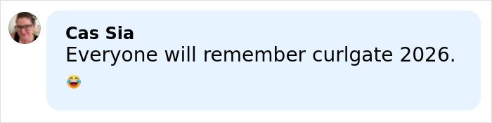 User comment about curkgate 2026 following Olympics major change after cheating accusations against Canada by multiple countries.