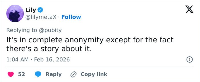 Screenshot of a tweet discussing anonymity in relation to The Big Bang Theory star Kunal Nayyar’s GoFundMe revelation response.