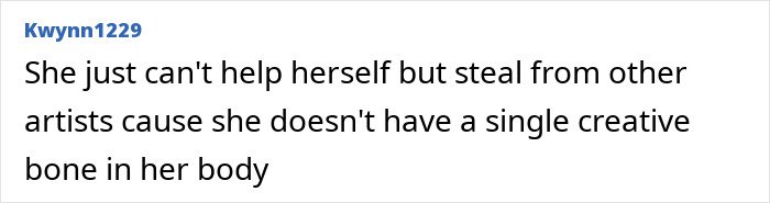 Comment accusing Taylor Swift’s Opalite video of copying, highlighting indie musician’s rip of the concept claim.