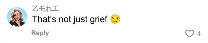 Screenshot of a social media comment under Kelly Osbourne’s latest look, expressing concern with a sad emoji.