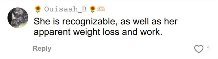 Comment mentioning Kelly Osbourne’s latest look, noting her weight loss and changes drawing Hollywood attention.